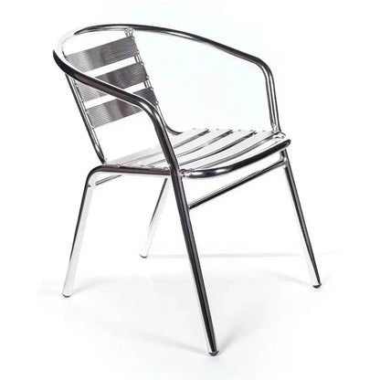 Stapelbarer Barhocker Double: Aluminium, Ø 25x1,2 mm, cm 55x60x79