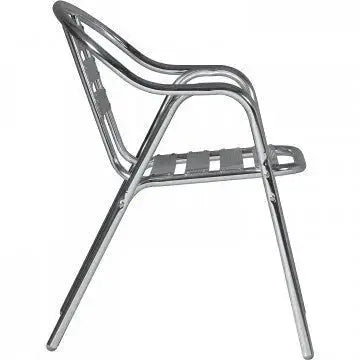 Stapelbarer Barhocker Double: Aluminium, Ø 25x1,2 mm, cm 55x60x79