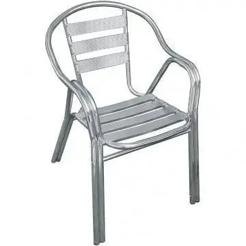 Stapelbarer Barhocker Double: Aluminium, Ø 25x1,2 mm, cm 55x60x79