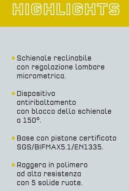 Poltrona ufficio Sparco Icon nera