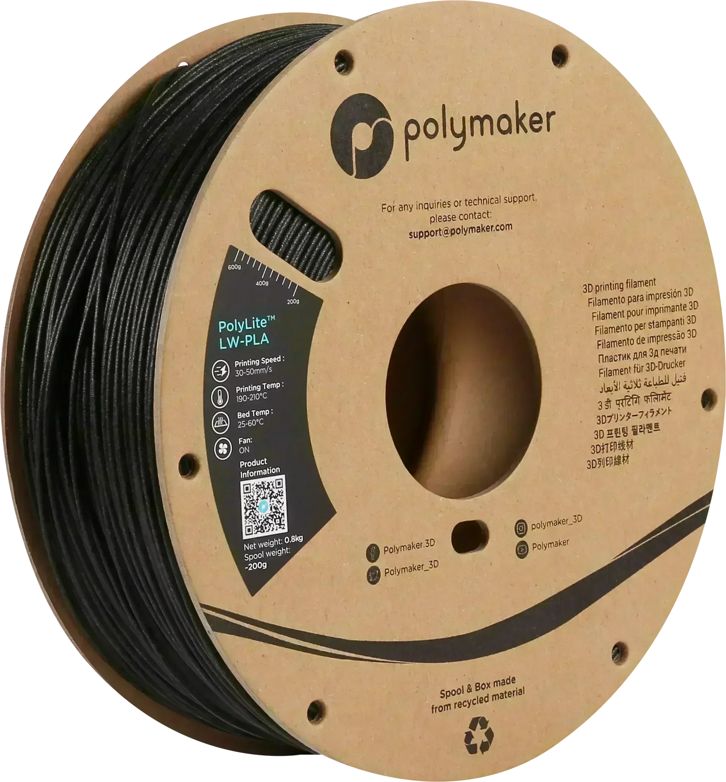 POLYMAKER POLYLITE LW-PLA 1.75mm/800g