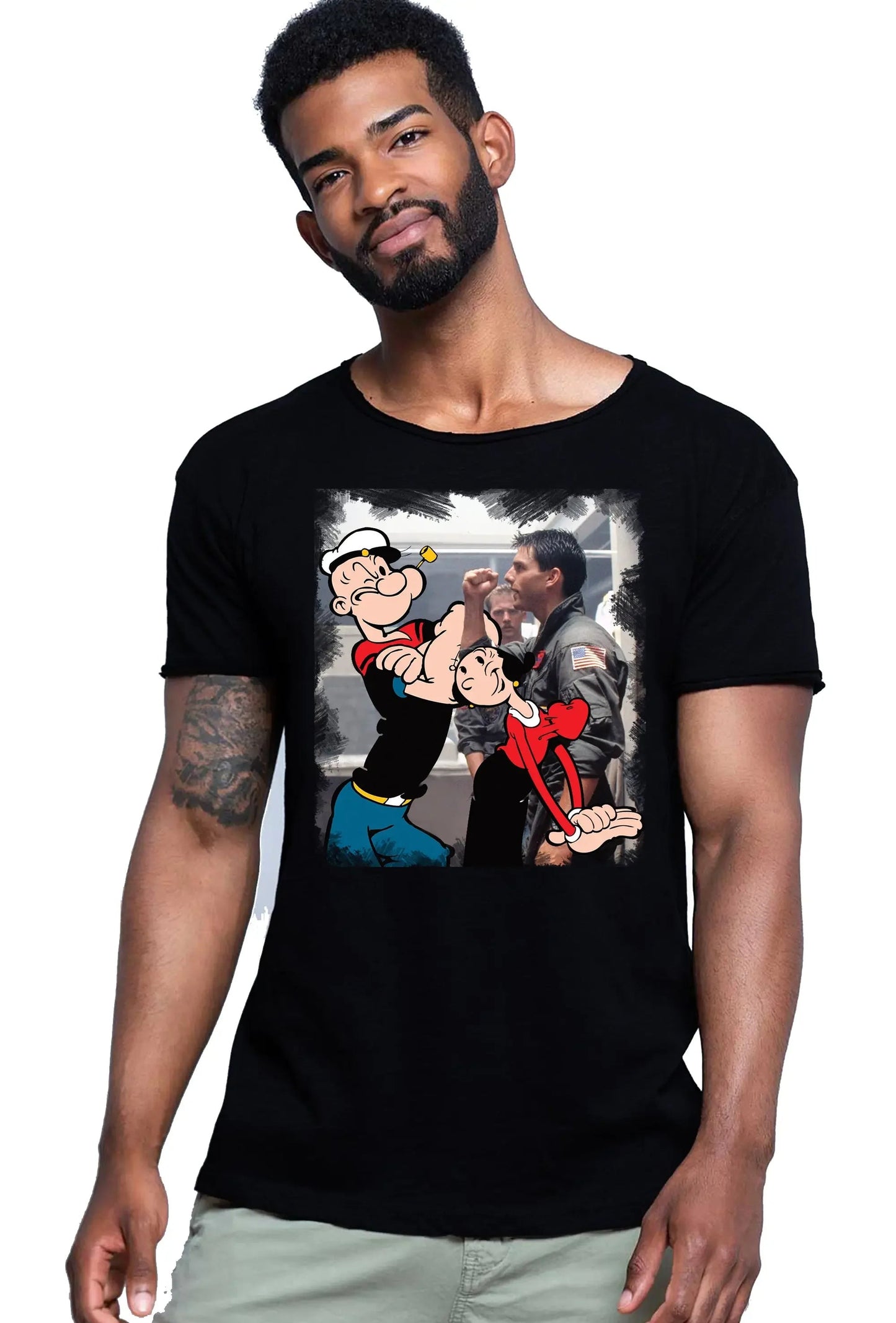 T-shirt Uomo Popeye & Olivia | Street Style Cotone Bio