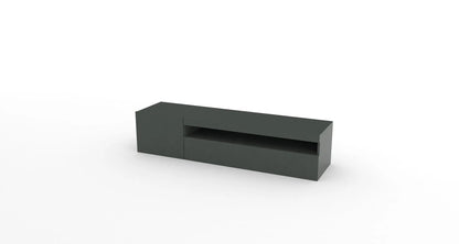 Porta TV con 1 anta + anta ribalta - DAIQUIRI Antracite Lucido