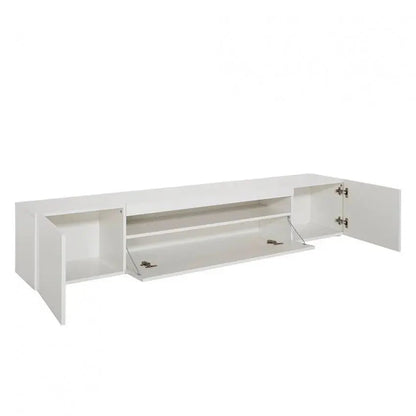 Porta TV con 2 ante + anta ribalta in finitura bianco lucido - DAIQUIRI