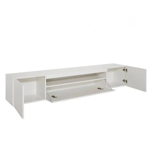 Porta TV con 2 ante + anta ribalta in finitura bianco lucido - DAIQUIRI