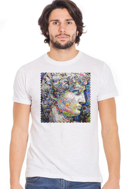 T-shirt Uomo 'David' Stampa Artistica – Cotone Fiammato