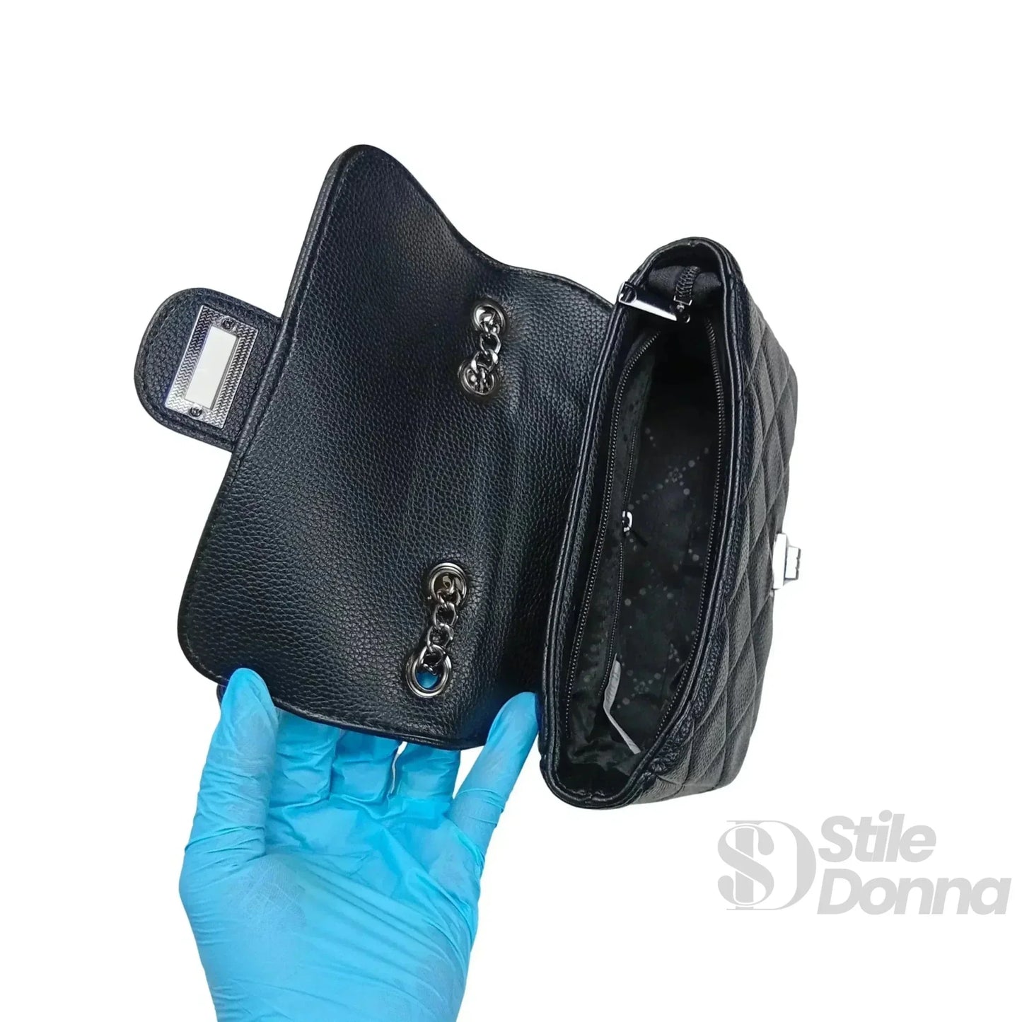 Stile Donna Bags - Pouch Clutch in Ecopelle con Catena