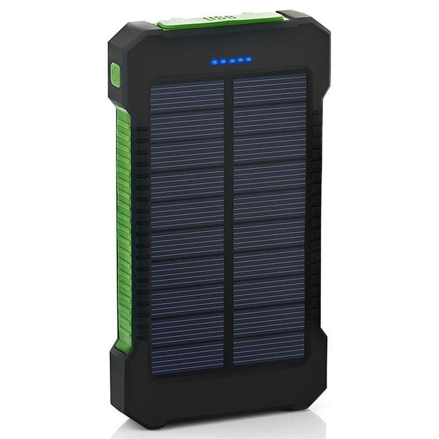 Power Bank Solare 20.000 mAh - Doppia Porta USB per Emergenze e Trekking