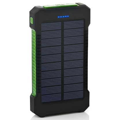 Power Bank Solare 20.000 mAh - Doppia Porta USB per Emergenze e Trekking