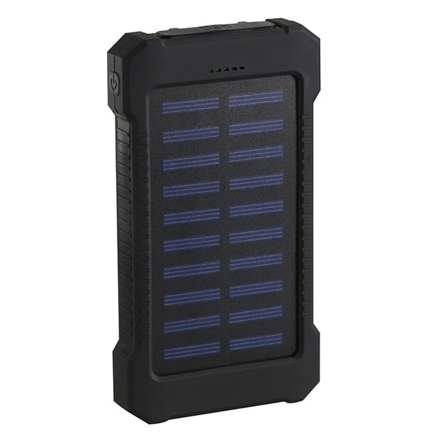 Power Bank Solare 20.000 mAh - Doppia Porta USB per Emergenze e Trekking