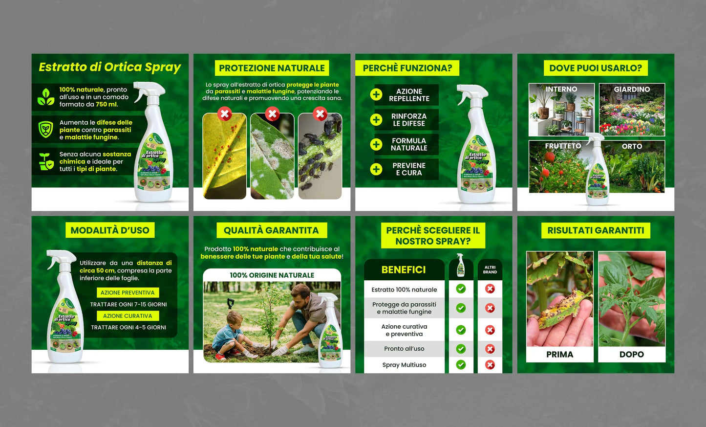 Insetticida Naturale per Piante 750 ml - A Base di Estratto Biologico di Ortica - Efficace Contro Cocciniglia, Afidi, Ragnetto Rosso e Pidocchi - Spray