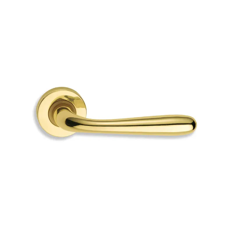 PATRI Door Handle Polished Brass Brackle