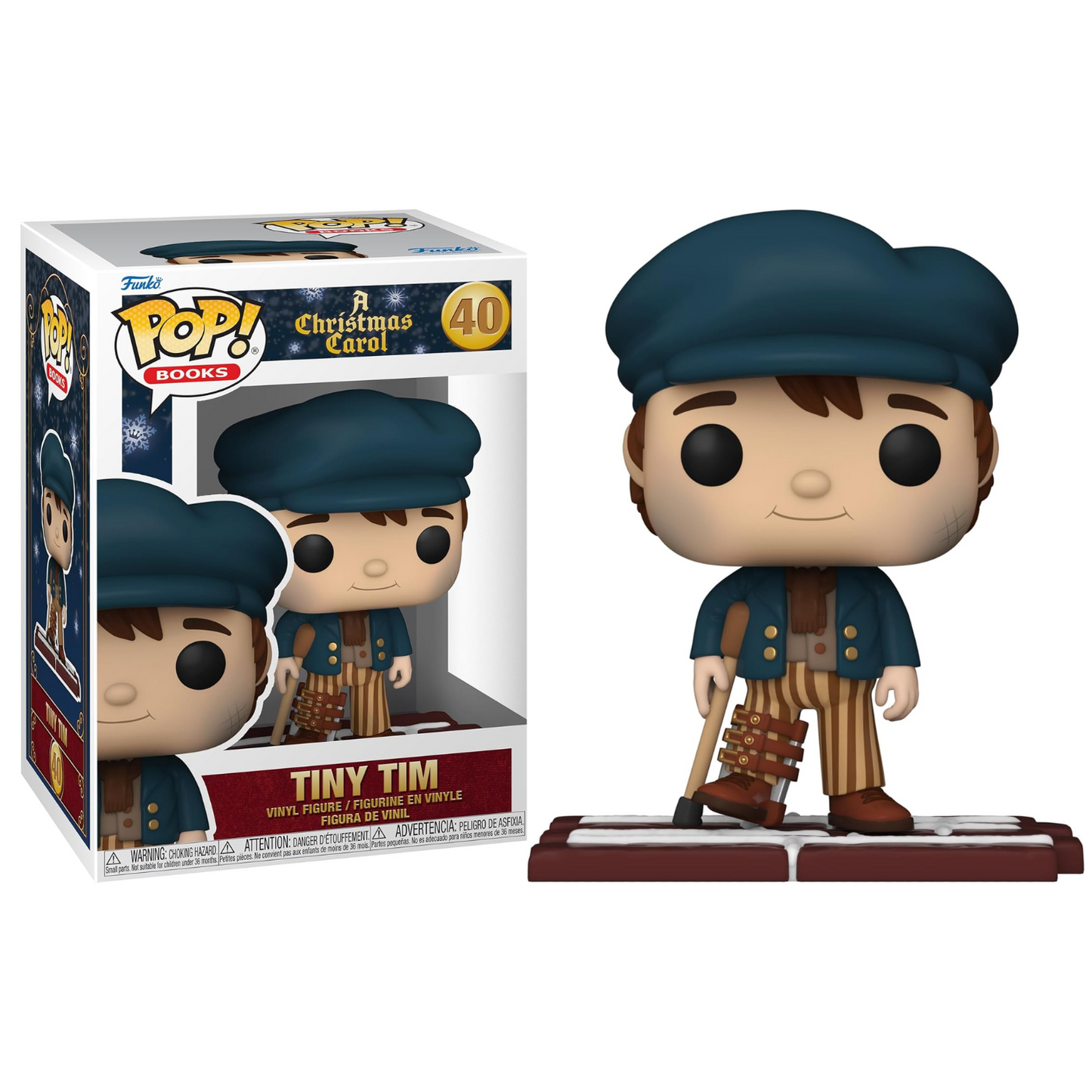 Funko Pop! Bücher - Eine Weihnachtsgeschichte (40) Tiny Tim Vinyl Figur 9cm
