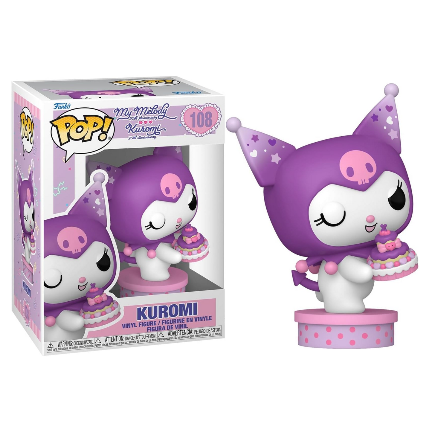 Funko Pop! Animation – Hello Kitty (108) Kuromi mit Kuchen Vinylfigur 9 cm