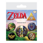 Pyramid The Legend Of Zelda Button Badges Set 6 Zelda Logo Pins