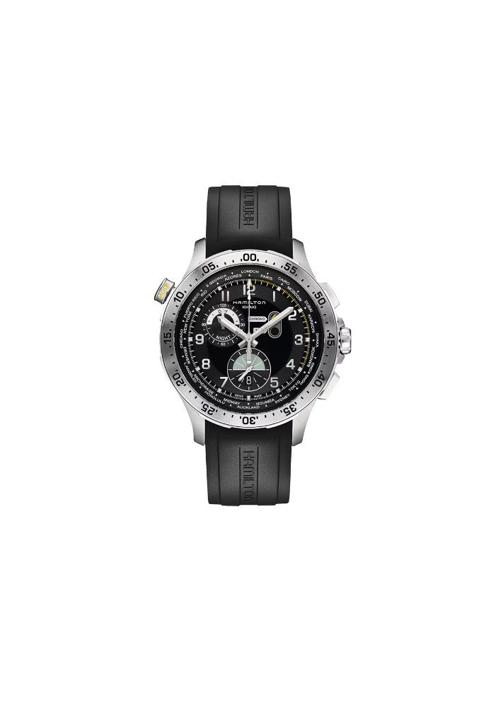 Hamilton Khaki Aviation H76714335 – Quarzchronograph 45mm mit verschraubter Krone und 100m WD