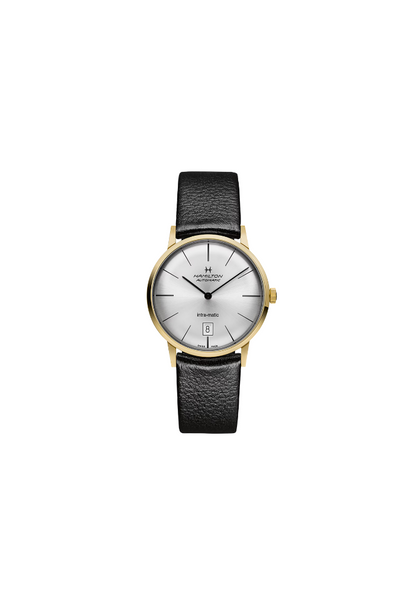 Hamilton American Classic H38475751 – Vintage-Automatikuhr mit silbernem Zifferblatt und Gehäuse in gelbem PVD