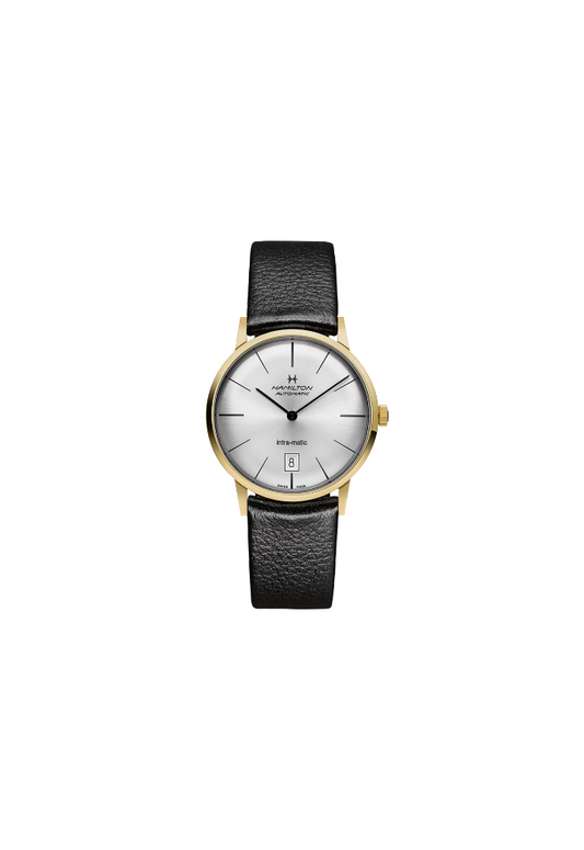 Hamilton American Classic H38475751 – Automatico vintage con quadrante argento e cassa in PVD giallo
