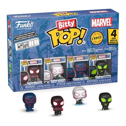 Funko Bitty Pop! Marvel Spiderman 4er-Pack Miles Morales Limited Chase