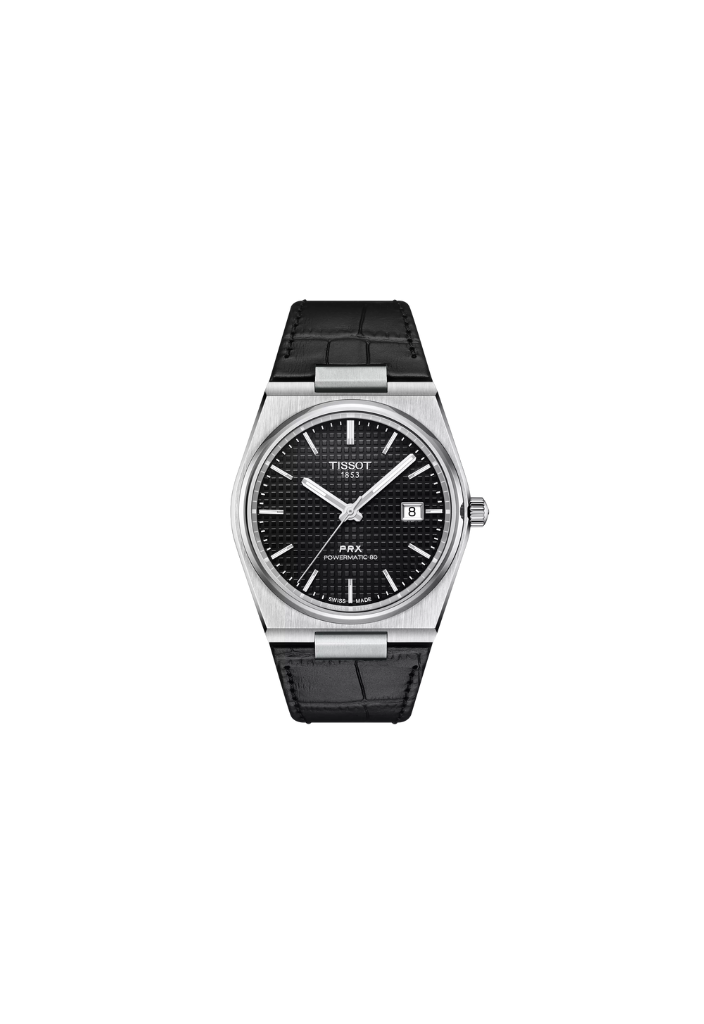 Tissot PRX Powermatic 80 Schwarz Leder 40mm – Ref. T137.407.16.051.00