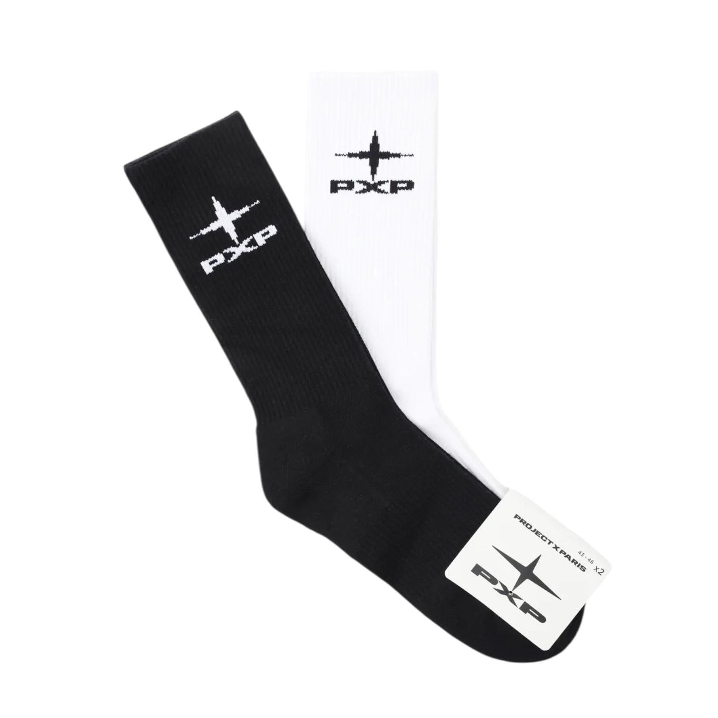 Project X Paris Calze Essentials CH25002 BKW Bianco Nero