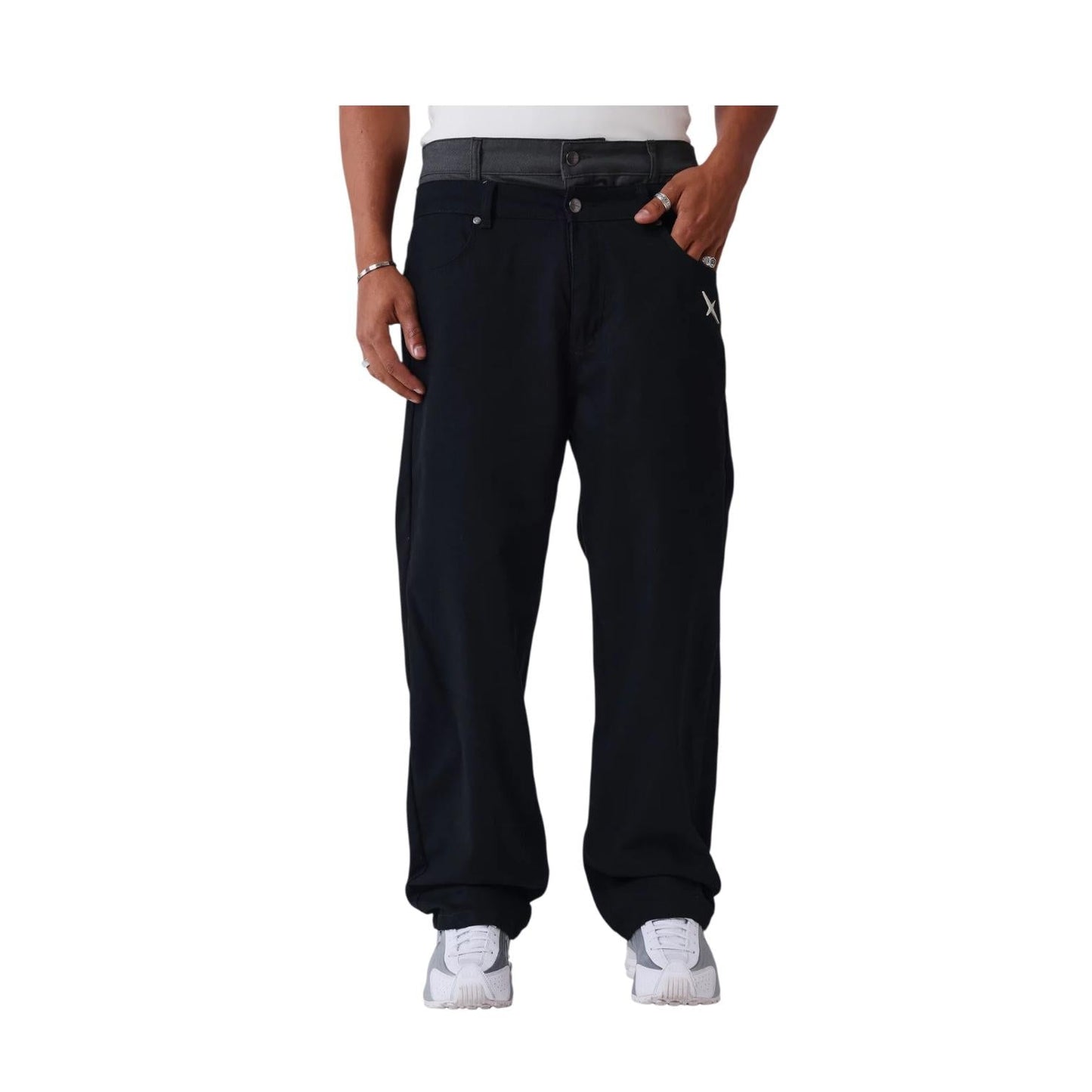 Project X Paris Jeans Baggy 2694451 Nero Uomo Denim Cotone