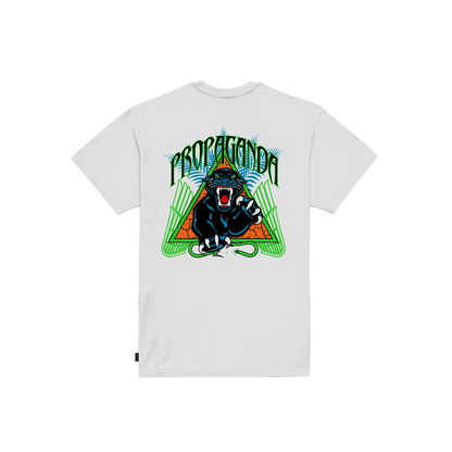 Propaganda T-shirt Manica Corta Uomo Triangle Panther Bianco - 892-02