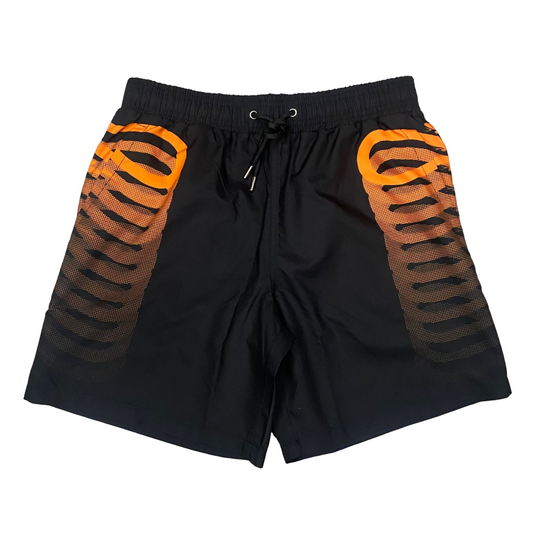 Propaganda costume Boxer da uomo Ribs Swimtruk 625 nero arancio