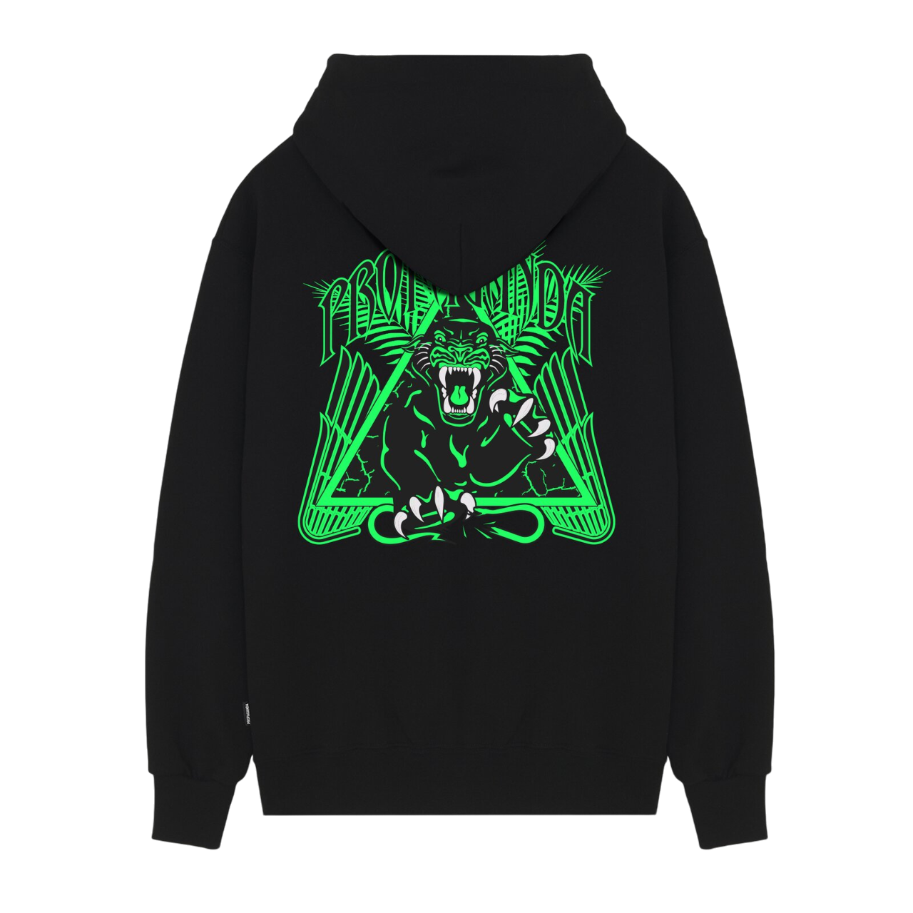 Propaganda Felpa con Cappuccio Uomo Nera Triangle Panther - 24FWPRFE806-01