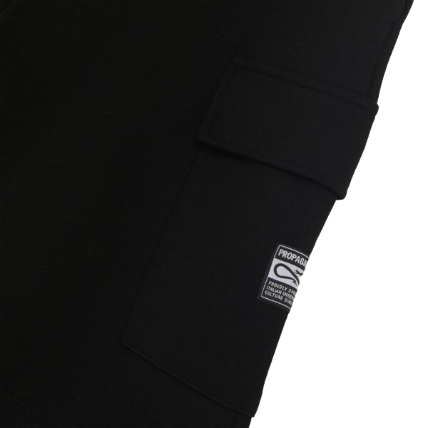 Propaganda Label Sweatshort Pantaloncino Cargo Uomo Nero - 650-01