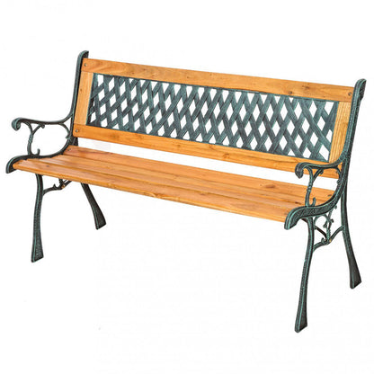Panca in legno e ghisa Ginevra - Dimensioni: cm 126 x 53 x 73 h