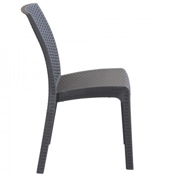 Sedia Virginia - Seduta in Wicker con Struttura in Plastica Stampata