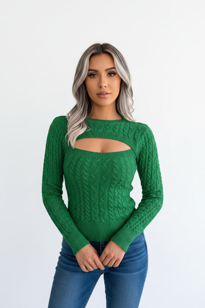 Maglione Donna Intrecciato Autunno Inverno Caldo ed Elegante