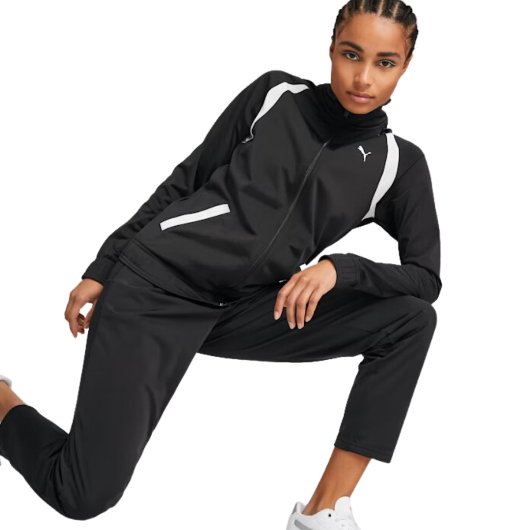 Puma tuta sportiva da donna in acetato Classic Tricot Suit 580495 01 nero