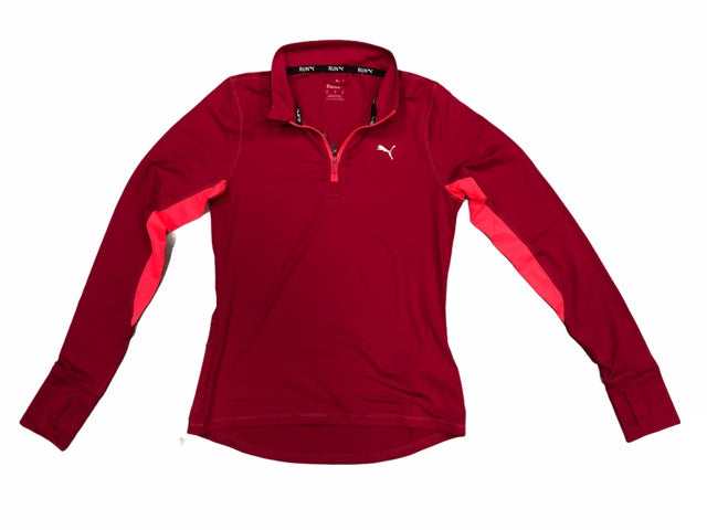 Puma Maglia Running Donna Run Favorite 1/4 Zip 520184-33 Persian Red