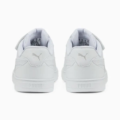 Puma scarpa sneakers da bambini con laccio elastico e velcro Caven 389307 01 bianco