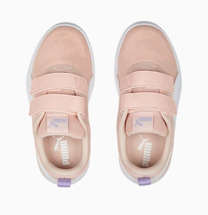Puma Sneakers da bambina in mesh traspirante Courtflex v2 371758-13 rose dust-white-vivid violet
