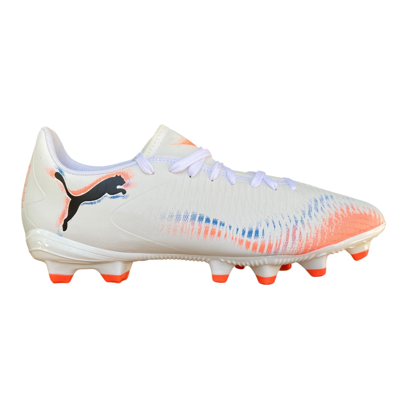 Puma FUTURE 8 PLAY FG/AG 108602-01 Bianco Arancio Scarpe Calcio Unisex