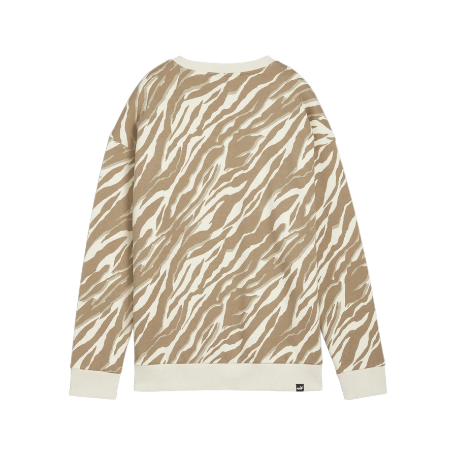 Puma Felpa Girocollo Donna Animalier 681491-87 Beige