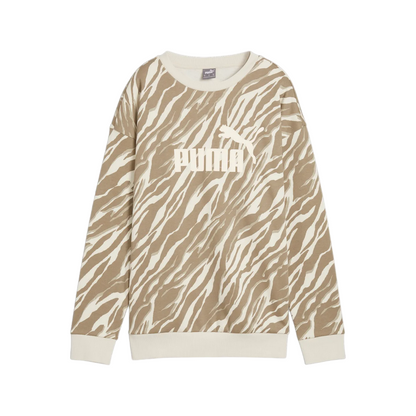 Puma Felpa Girocollo Donna Animalier 681491-87 Beige
