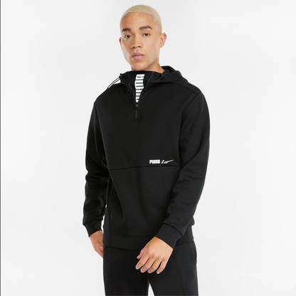Puma Felpa Uomo Mezza Zip Cappuccio RAD/CAL DK 589389-01 Nero