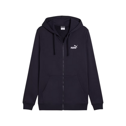 Puma Felpa Uomo 682588-16 Blu Cappuccio Logo Ricamato Essential