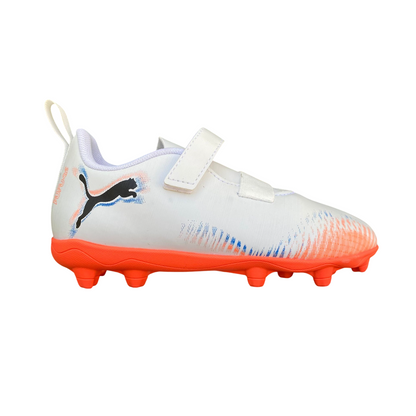 Puma scarpa da calcio junior Future 8 Play V FG/AG RB 108630-01 bianco-arancio