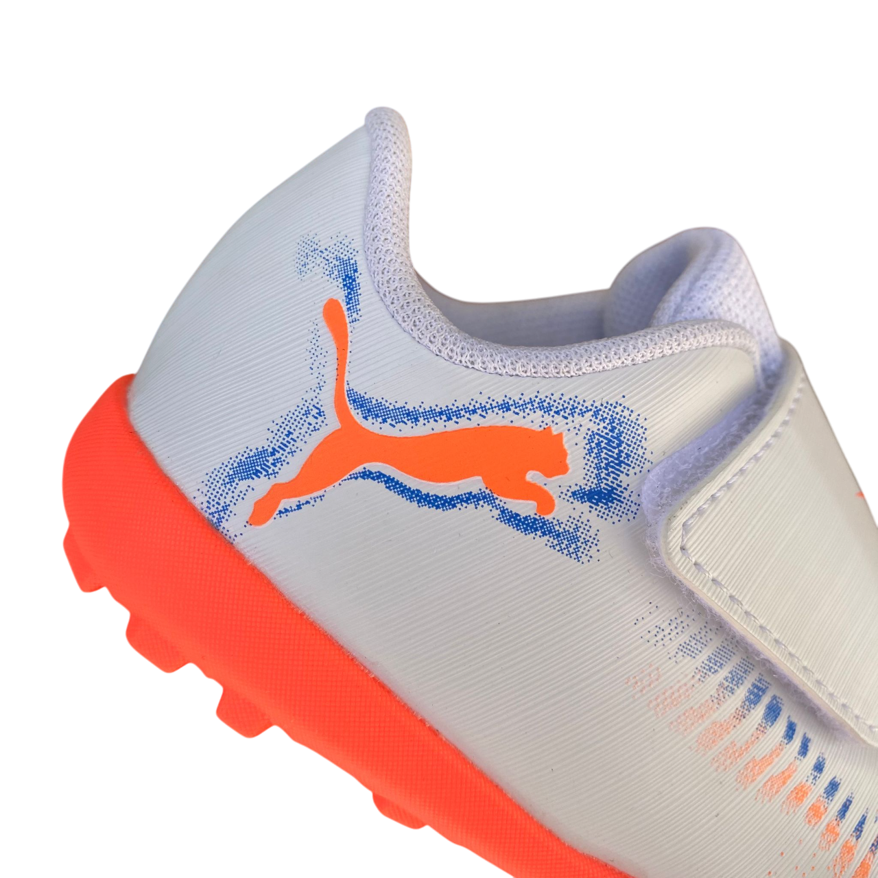 Puma Scarpa calcetto bimbo Future 8 Play V TT 108631-01 bianco-arancio