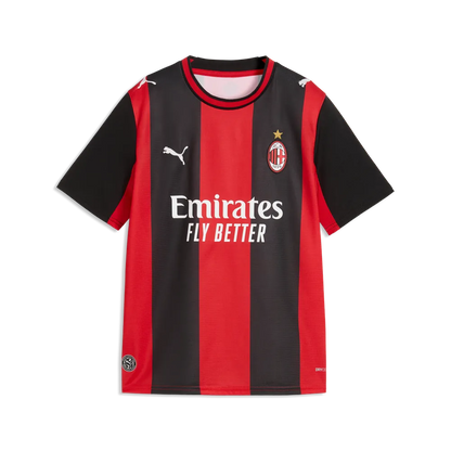 Puma Maglia Calcio AC Milan Home Jersey Replica Junior Rosso Nero - 784124-01