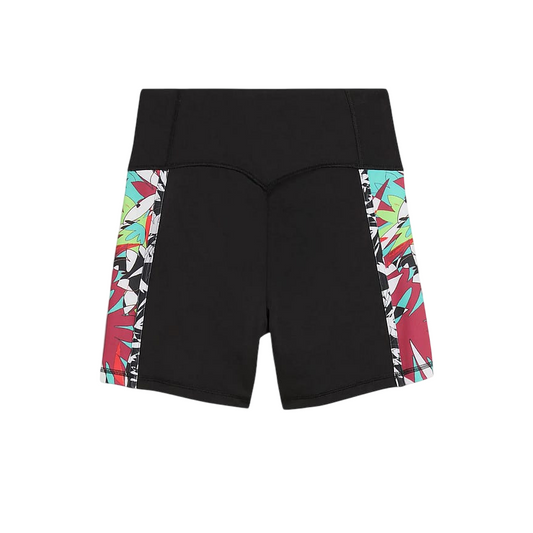 Puma Pantaloncino Sportivo Donna Nero Fasce Multicolore - 526786-51
