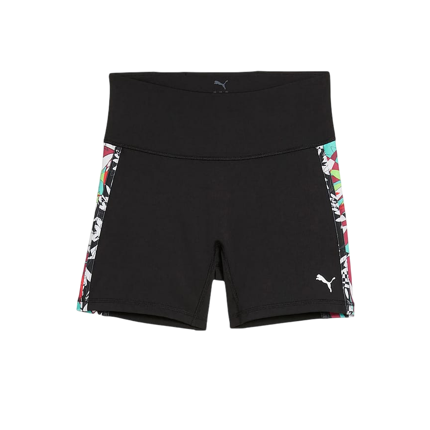 Puma Pantaloncino Sportivo Donna Nero Fasce Multicolore - 526786-51