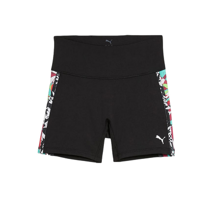 Puma Pantaloncino Sportivo Donna Nero Fasce Multicolore - 526786-51