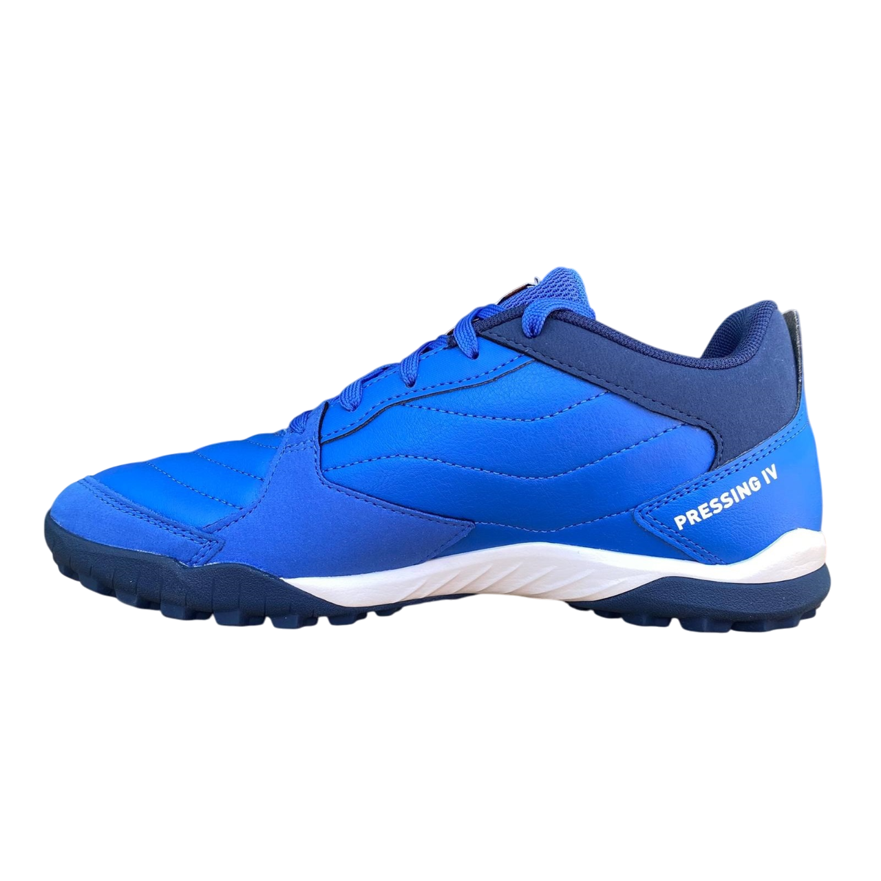 Puma Pressing IV TT 108571-01 - Scarpe Calcetto Uomo Blu Bianco