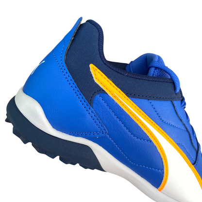 Puma Pressing IV TT 108571-01 - Scarpe Calcetto Uomo Blu Bianco